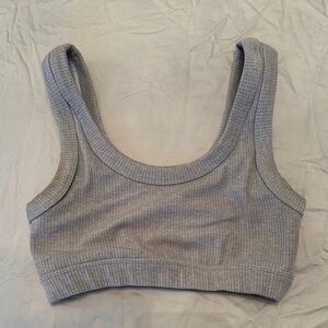 Gray Ribbed alo sports bra size small
